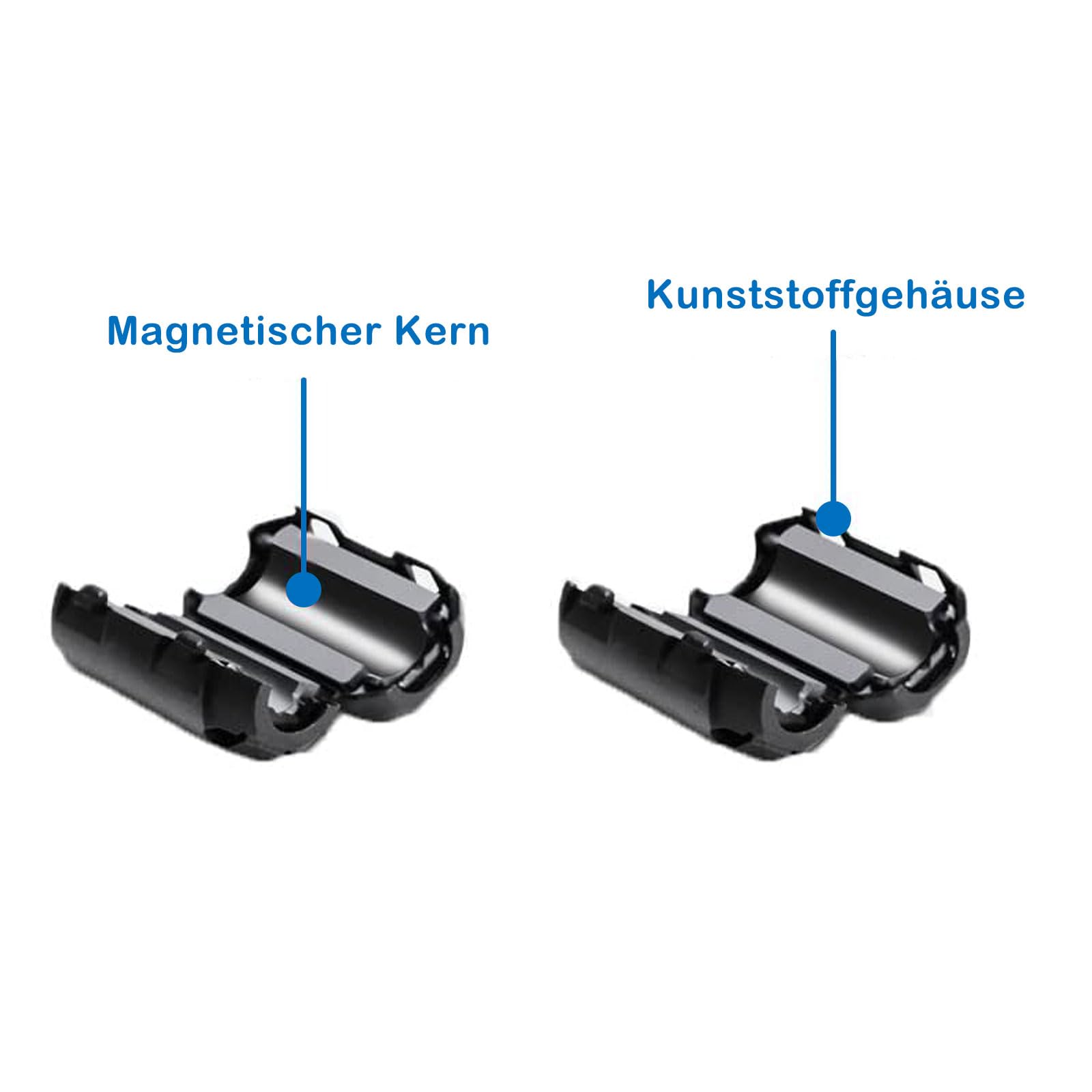 30 Nuclei In Ferrite Con Fascette - Filtro Anti Interferenza Per Cavi USB E Audio - Foto 8