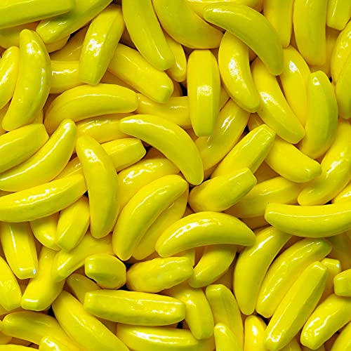 Bulk Candy - Hard Candy for Kids - 2 Lb Yellow Banana Candy - Vendor Machine Candy Refill - Candy for Candy Machine - Yellow Candy Bulk Banana Heads - Party Favor Candy - Banana Flavored Runts Candy