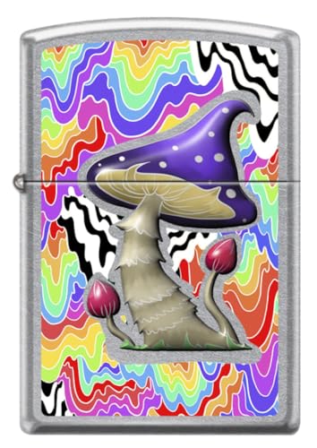 Encendedor Zippo Mushroom Waves plateado miniatura 1