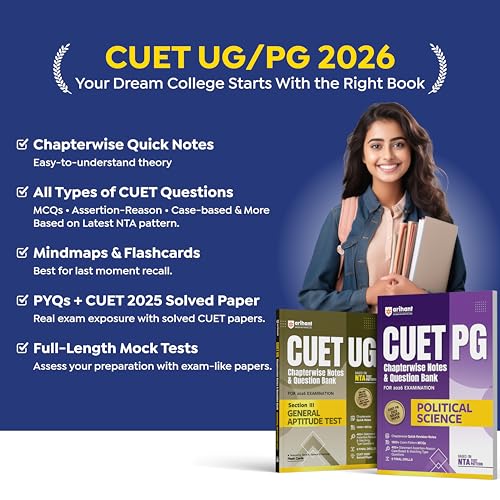 Image of Arihant CUET UG 2026 General Aptitude & English Language Combo | Chapterwise Notes & Question Bank | Based on NTA Pattern | 1000+ MCQs, Case-Based & ... | Flash Cards & Free Online Digital Support