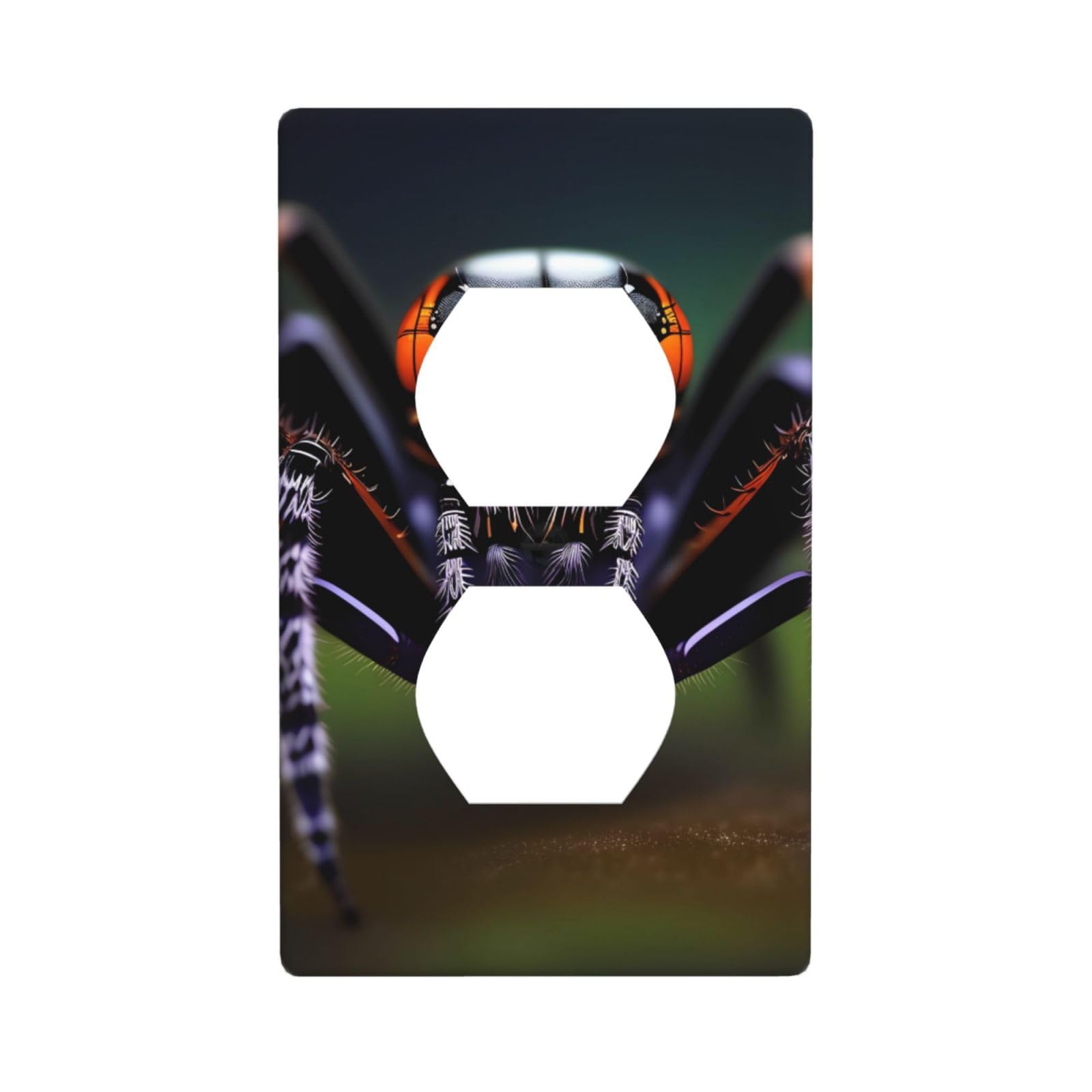 Tropical Rainforest Spiders Decorative Switch Plate Cover-Unbreakable Polycarbonate Wall Plate for Home Office, 1 Gang with Screws