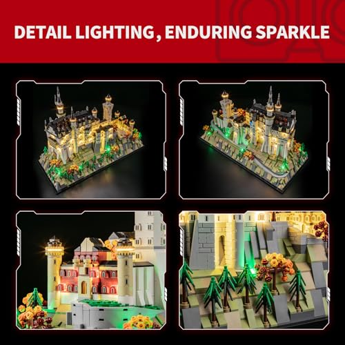 Image of BRIKSMAX LED Lighting for Lego Neuschwanstein Castle 21063, Compatible Light Set for Building Blocks - Without Lego Set, Premium Decorative Light for Model Making for Home Decoration, Gift for Adults