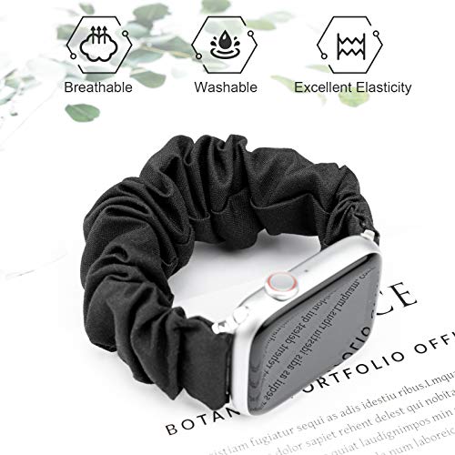 Image of Greatfine Scrunchie Band Compatible with Apple Watch Bands 38mm 40mm 41mm 42mm 44mm 45mm 46mm 49mm Women, Elastic Scrunchie Watch Strap for iWatch Watch Series 11 10 9 8 7 6 5 4 3 2 1 SE 3 2 Ultra 3 2