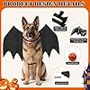Olanrun Large Dog Halloween Costumes, Adjustable Dog Bat Wings Costumes for Large Dogs with Pumpkin Bell Skeleton Print On The Back, Pet Costume Halloween Cosplay Party Dress Up, XL Black #2
