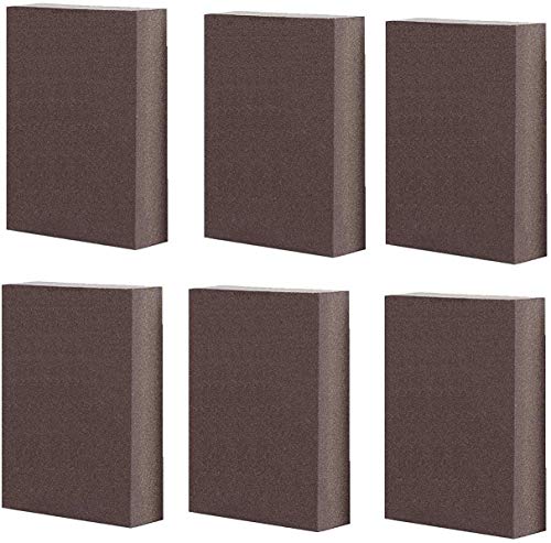 Driak Polishing Sanding Sponges Sandpaper Sanding Block Pad Washable Paint Sanding Block Wood Metal Sandpaper Sponge Cleaning Sponge (36 Grit Rough)