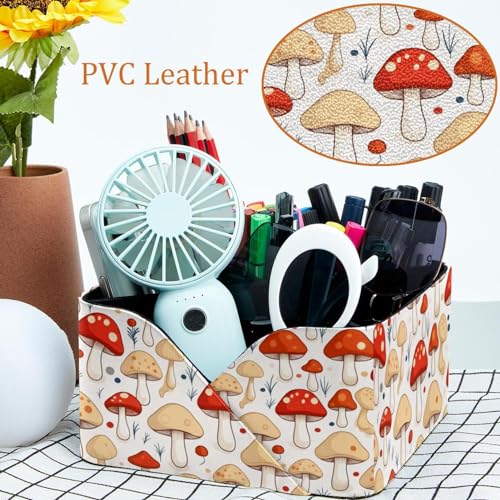 Organiseur de bureau champignon à 2 compartiments pour fournitures et stylos - 6