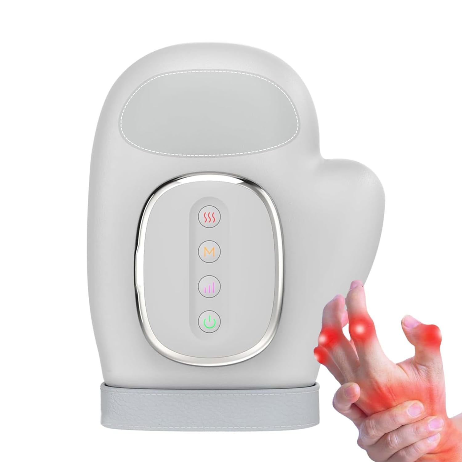 Masajeador de manos, dispositivo de compresión calentado, cuidado de inalámbrico con 3 modos para aliviar las articulaciones de los dedos, temporizador automático, función de frío caliente