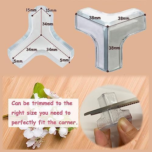 Miniatura 7 de saicheek 4 protectores de esquina de silicona pequeña (longitud 1.4 pulgadas), a prueba de bebés, protectores de esquina de mesa para bebé,