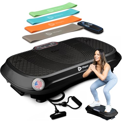 LifePro Vibration Plate Exercise Machine - Whole Body Workout Vibration Fitness Platform w/ Loop...