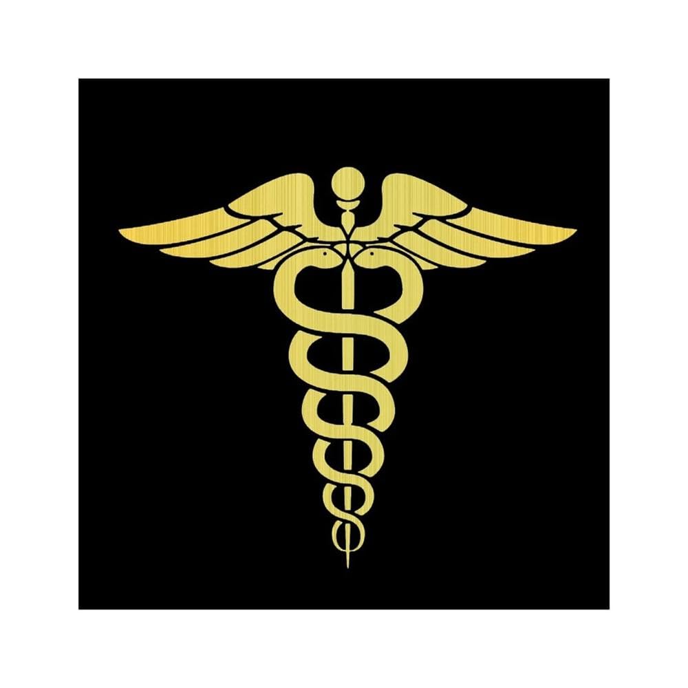 Auto Accessory Car Stickers Vinyl Decal Medical Sign Motorcycle Decorative Accessories(Gold)