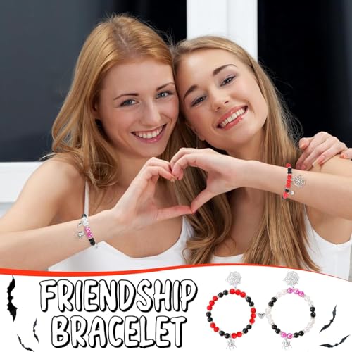 Image of Spiderman Kitty Magnetic Friendship Bracelets, Couple's Bracelets, Valentine's Day Gifts for BFF, BF, GF, Women, Men, Girls, Kids