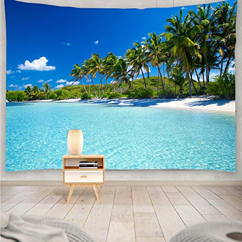 YISURE Large Ocean Beach Tapestry Wall Decor