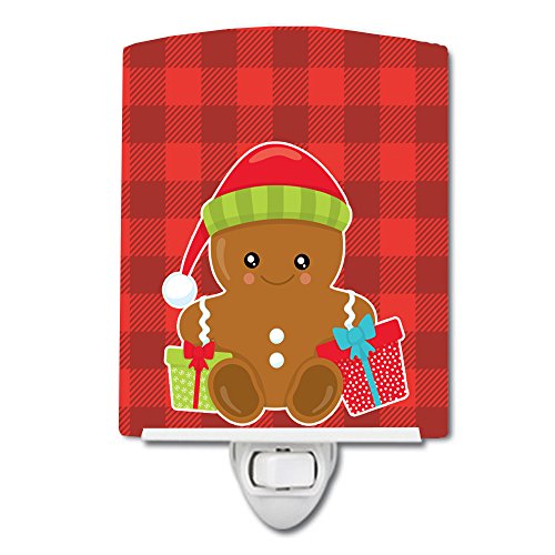 Lámpara de noche cerámica con diseño navideño multicolor miniatura 1