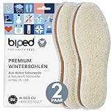 biped 2 Paar Einlegesohlen aus echter Schafswolle und Naturkork - Robuste Winter-Einlegesohlen - Isolierende Innensohlen für Stiefel und Winterschuhe z2736(43)