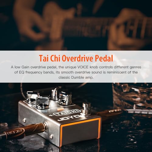 Image of JOYO Low-Gain Overdrive Guitar Pedal, Smooth /Creamy /Vocal-Like OD with Voice Control & Ambient LED, True Bypass (Tai Chi R-02)