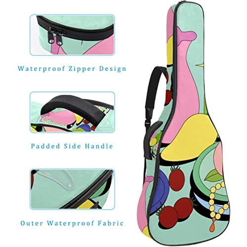 Étui de protection rembourré pour guitare acoustique classique Motif géométrique Multicolore, Multicolore 03., 42.9×16… - Les Beatles, Paul McCartney, John Lennon, RIngo Starr, George Harrison Étui de protection rembourré pour guitare acoustique classique Motif géométrique Multicolore, Multicolore 03., 42.9x16… – Image 5