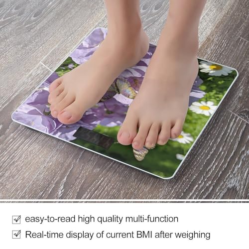Báscula digital para cuerpo Light Purple Flowers 180kg miniatura 5