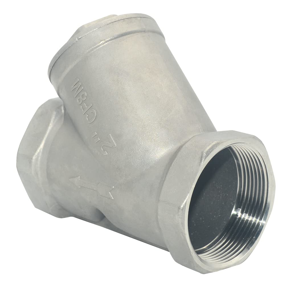 Y-Shaped Water Filter - Thick Pre-Filter for Tap Water Compatible with Standard Water Meters Silver 2 inch — view 7