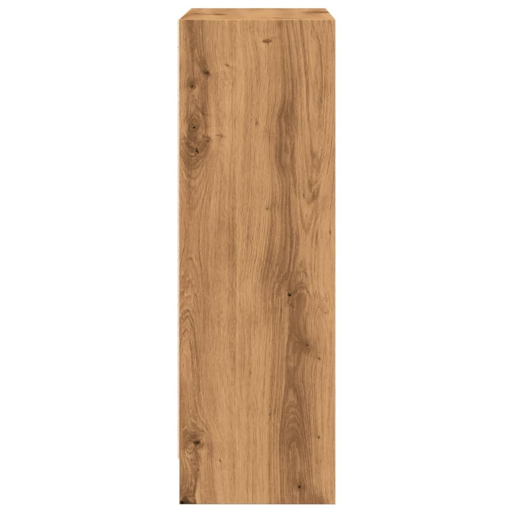 Libreria in rovere Artisan, 60 x 24 x 76 cm, scaffale in legno, scaffale sottile con scomparti aperti, per soggiorno, camera da letto e ufficio