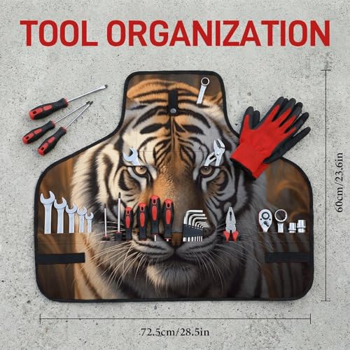 Delantal de trabajo Tiger Tool con 8 bolsillos negro miniatura 2