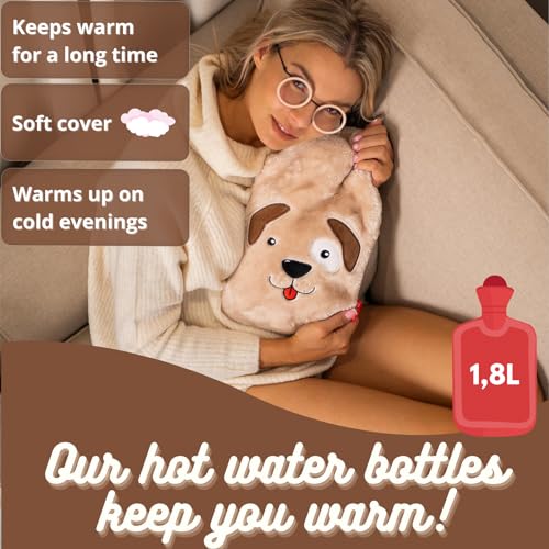 soxo Lustige Wärmflasche Mit Bezug Geschenk Für Frauen Männer Geschenke Lustig Wärmeflasche Hund