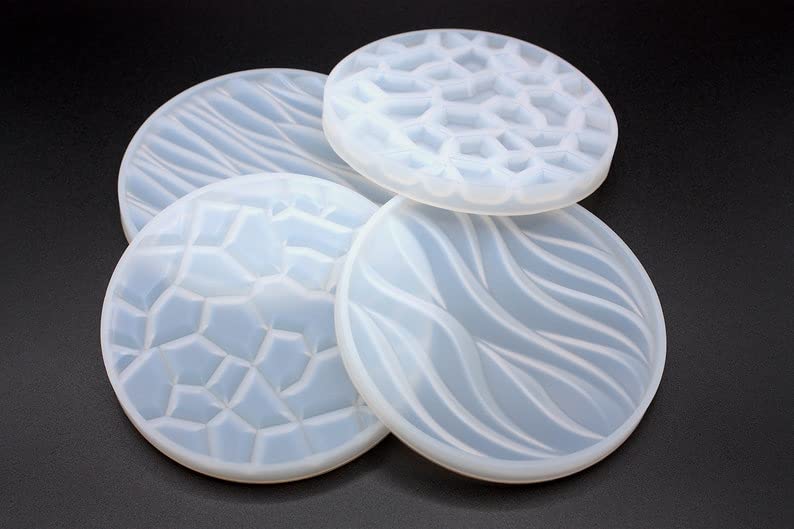 Image of SNOOGG Pack of 1 Round 3D Silicone Mold for Epoxy Resin Art, DIY Casting, Making Coasters, Home Decoration, Cup Mats, and Customized Craft Projects