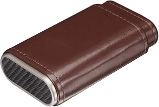 humidor Cigar Box Reserve Cigar Travel Humidor Lighter Cutter Cigar Gift Set Travel Portable Leather Box Cigarette Case Cigar Tube Can Accommodate 3 Cigars Leather Compact Cigar Case