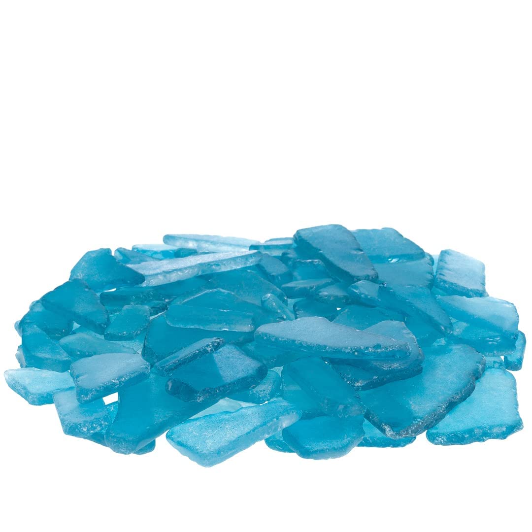 Caribbean Blue Sea Glass – 11oz Bulk Blue Sea Glass for Crafts & Decor | Seaglass for Crafts, Beach Glass for Crafts, Sea Glass Bulk for DIY Projects, Coastal Accents & Nautical Displays