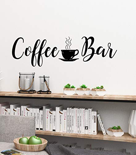 Yilooom Coffee Bar Decal, Coffee Bar Wall Decal, Coffee Bar Vinyl Decal, Coffee Wall Decal, Coffee Decal, Coffee Decor, Coffee Bar Sign, Coffee Sign 32 Inch in Width