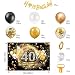 MMTX 40 Decoración de Fiesta de cumpleaños Fondo de póster Dorado Oro...