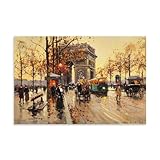 Edouard Cortes Painter Works (Triumphal Arch) Printed Posters Cool Artworks Painting Wall Art Canvas Prints Hanging Picture Home Decors Gift Idea 16x24inch(40x60cm)