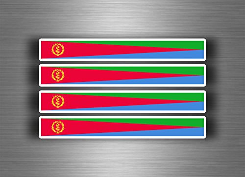 4 x Adesivo per Auto Moto Stripes Bandiera Tuning
