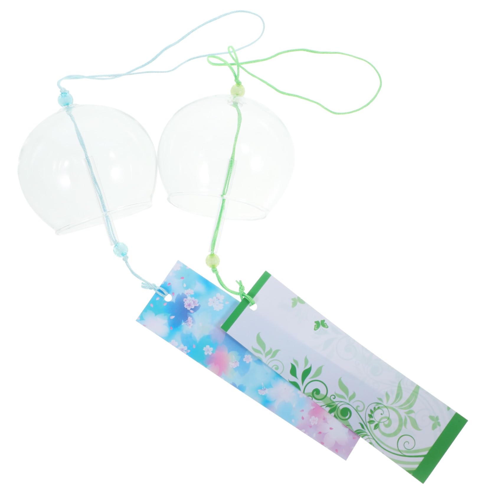 DOITOOL 10 Stück Teiliges Glas Windspiel Japanisches Design Dekoratives Fenster Gartendeko Windspiel mit Klarem Klang für Balkon Festival und Entspannende Atmosphäre