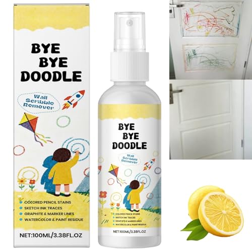100ml Graffiti Wall Cleaner Graffiti Remover Spray Fast-Acting Wall Stain Remover & Cleaner for Painted Walls Safe Walls Stain Remover Safe Formula Removes Crayon Pen Marker Paint Marks