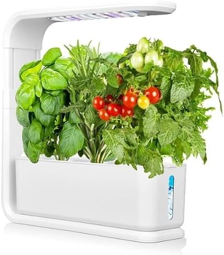 水耕栽培キット、すいこう栽培キット、LED植物成長ライト付き屋内水耕栽培キット、同時に6植物を栽培することができ、高さ調節可能なランプシェードはまた、自動水循環システムが装備されているタイマー機能の高さに調整することができます (6穴,B)