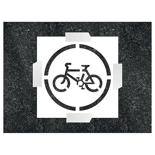 Pochoir cyclisme 400x400 mm V Safety pour éviter les bavures de peinture