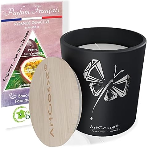 ArtGosse Scented Candle Refillable 50H • Black & Silver 360g (Passion Fruit) Cover