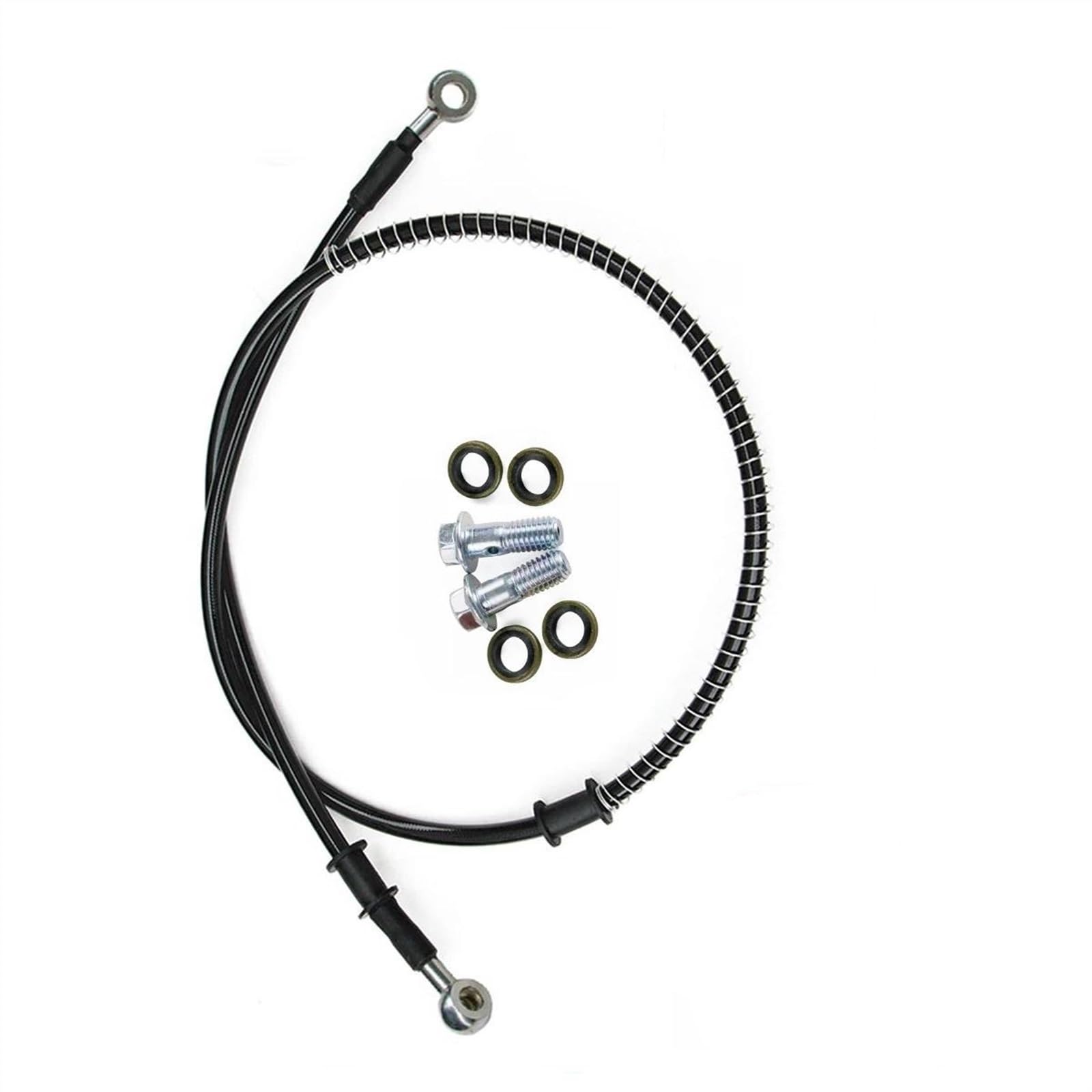 Ksxzw One Color Motorbike Part M10 0 Degree 28 Universal Motorcycle Braided Line Steel Brake Hose Cable Hydraulic Pipe 400Mm-2300Mm(800Mm)