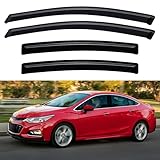Window Visors Rain Guards for 2016 2017 2018 2019 Chevy Cruze, Out-Channel Window Vent Wind Deflectors Visors Shades for 16 17 18 19 Cruze (Excludes Classic Model)