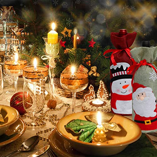 ALMDA-3-pcs-Christmas-Wine-Bottle-Cover-Bags-Christmas-Wine-Gift-Bag-Christmas-Party-Holiday-Dinner-Table-Decoration-Champagne-Bottle-Set-Santa-Snowman-Deer-Pattern