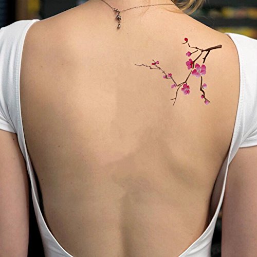 Amazon Com Cherry Blossom Temporary Fake Tattoo Sticker Set Of 2 Www Ohmytat Com Beauty Personal Care