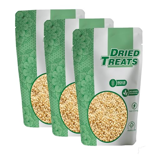 Image of Dried Treats Quinoa Seeds 600g (200g X 3) - High in Protein, Fibre, Iron , Antioxidant & More Nutritions | Gluten-Free | Wholegrain Breakfast Cereal for Energy Boosting | Quinnoa Best for Healthy Breakfast like Upma, Khichdi, pulao and More | Diet food for Weight Management