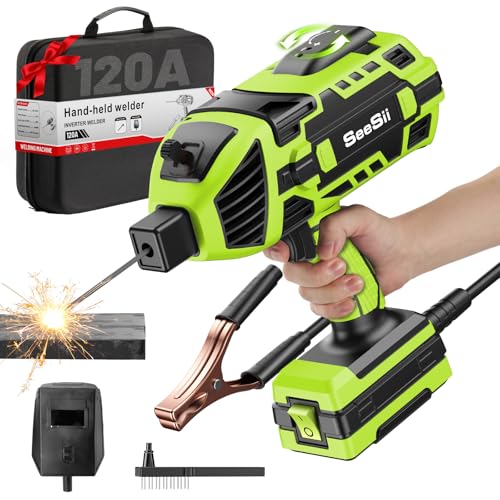 Seesii Soldador al Arco, FA202-220V Equipo de Soldadura al Arco Eléctrico de Mano Portátil con Inverter IGBT y Ajuste Variable de Corriente, Pistola de Soldador Eléctrico ARC 3/32'-1/8'