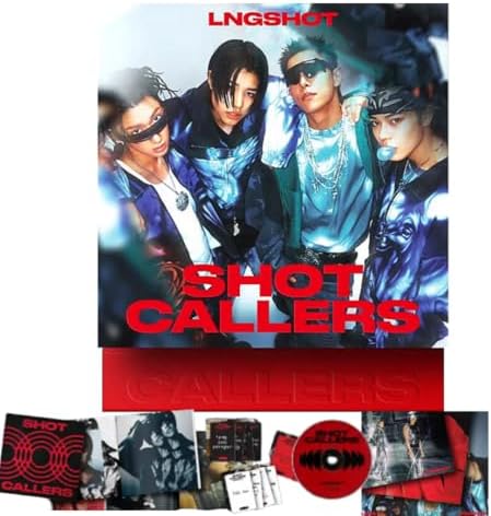 LNGSHOT SHOT CALLERS 1st EP Album [Standard Ver.] Photobook + CD + 4 Photocard + Sticker + 3 Folded Poster (Moonwalkin')