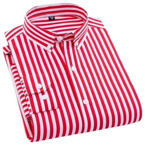 Chemise à rayures pour homme coupe slim décontractée chic