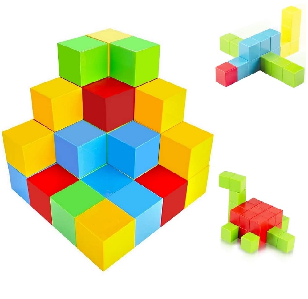 HUIZHOU Set Blocchi Magnetici Da Costruzione - 100 Pezzi Cavità Magma, Giocattolo Educativo Per Bambini 3-8 Anni