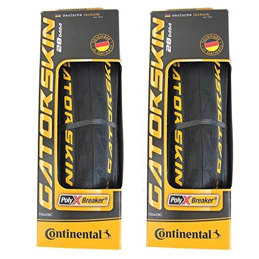 Continental GatorSkin Pneu DuraSkin, 2 unidades (dobrável, 700 x 28 mm), preto