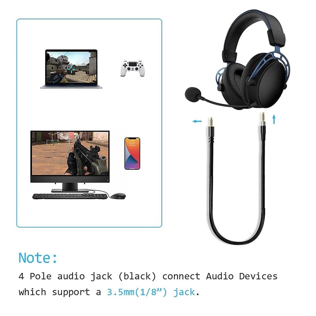 Rozszerz kabel zastępczy Sound Aux do przedłużacza zestawów słuchawkowych w chmurze