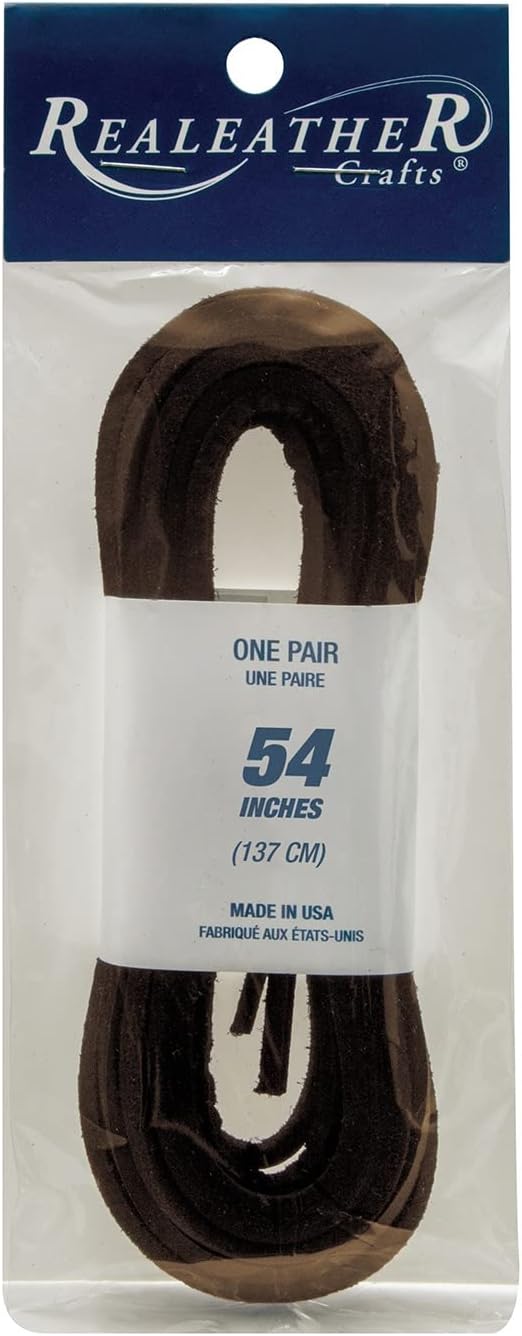 Realeather unisex-adult Packaged Laces Dark Brown