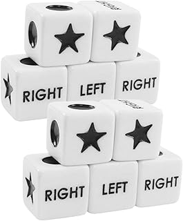 COHEALI Mochilas 10 Pçs Playset Acessórios Acessórios De Dados De Jogo Dados Dados De Festa Tabuleiro De Damas Acessórios De Jogo Ferramenta De Acrílico O Círculo Esquerda Direita Dados